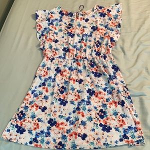 White with Floral Pattern Merona Dress